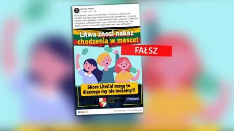 "Litwa znosi nakaz chodzenia w masce!". To nie do końca prawda