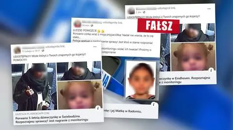 Ta sama porwana dziewczynka. 16 różnych miast. Przestrzegamy: to fake news