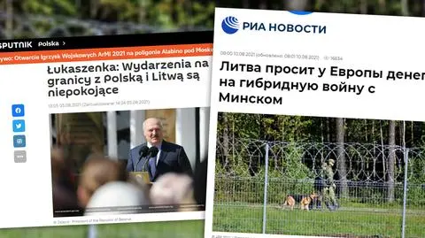 "Polska wywołała konflikt graniczny" - jak rosyjska i białoruska propaganda grają tematem imigrantów