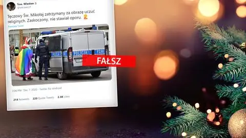 Tęczowy św. Mikołaj zatrzymany za obrazę uczuć religijnych? Jest dementi