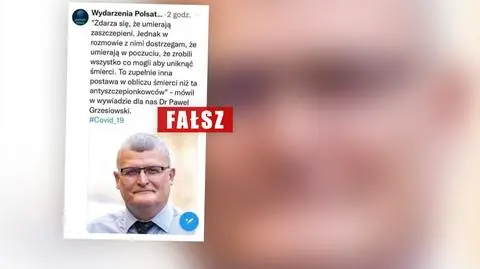 "Czy doktor nie ma wstydu wygadywać takie rzeczy?" Ale doktor Grzesiowski tego nie powiedział