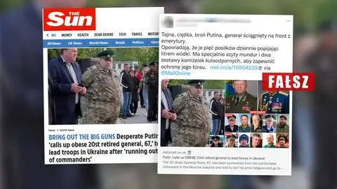 "Otyły rosyjski generał" wysłany z emerytury na wojnę w Ukrainie? Sprawdzamy