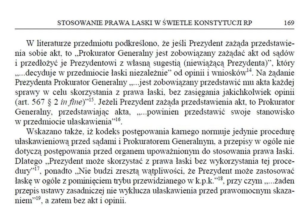 Ryszard Piotrowski o prawie łaski, czyli co można znaleźć w literaturze przedmiotu   
