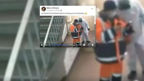 Nie, to nie "dezynfekcja po olsztyńsku". To wideo z Rosji
