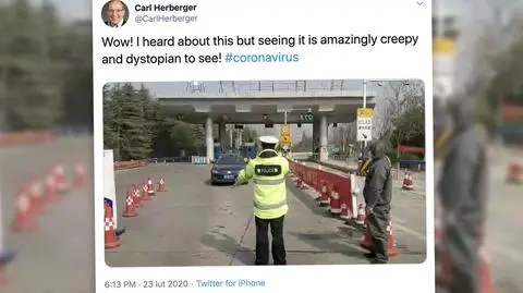 Nie, wideo z Chin to nie akcja zatrzymania chorego na koronawirusa