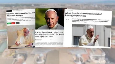 Dwóch mężczyzn, tęczowa flaga, cytat z papieża i śledztwo prokuratury. Co w tym jest prawdą?