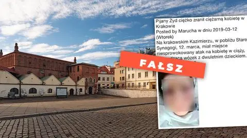 Nie, pijany Żyd nie zranił nożem ciężarnej kobiety w Krakowie