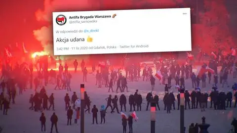 Nie, Antifa nie przyznała się do prowokacji na Marszu Niepodległości. To wpis z konta trolla