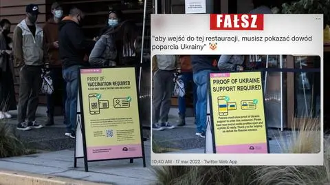 Żeby wejść do tej restauracji, trzeba pokazać "dowód poparcia Ukrainy"? To nieprawda