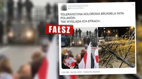 Tak "tolerancyjna kolorowa Bruksela" przywitała Polaków? Wyjaśniamy, skąd jest to zdjęcie