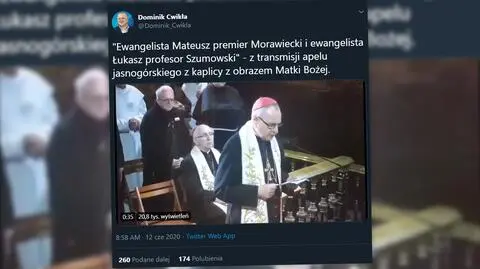 Tak, biskup Długosz porównał premiera i ministra zdrowia do ewangelistów Mateusza i Łukasza