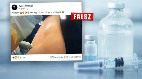 "Bez igły już wstrzykują szczepionki". Nie, to tylko ćwiczenia przed masowymi szczepieniami