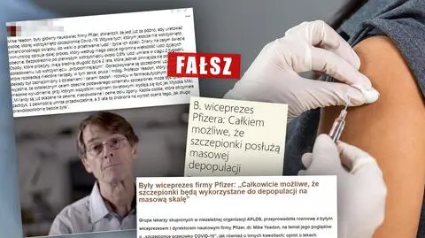 "Były wiceprezes Pfizera" i "szczepionki służące depopulacji": uwaga na fałszywe hipotezy brytyjskiego naukowca