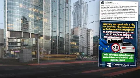Polscy europosłowie chcą ograniczenia prędkości "do 30 km/h na terenie zabudowanym"? Wyjaśniamy