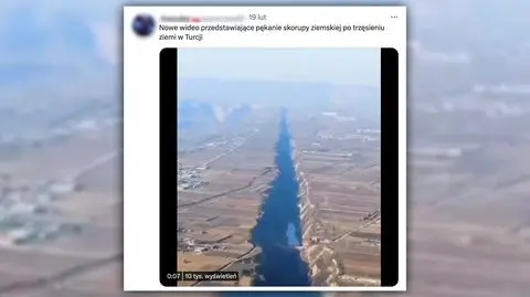 Nagranie "przedstawia pękanie skorupy ziemskiej po trzęsieniu ziemi w Turcji"?