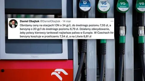 Obajtek o "najtańszych paliwach", cenach w Polsce, Czechach i na Litwie. A jak jest naprawdę?