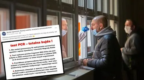 "Testy PCR to totalna bujda"? Przedstawione tezy nie są prawdziwe