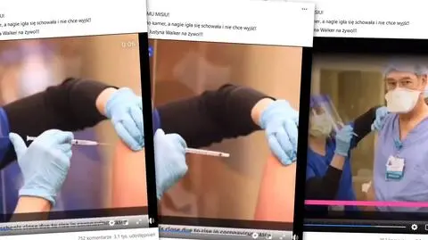 "Nagle igła się schowała" - czyli co widzimy na nagraniu ze szczepienia
