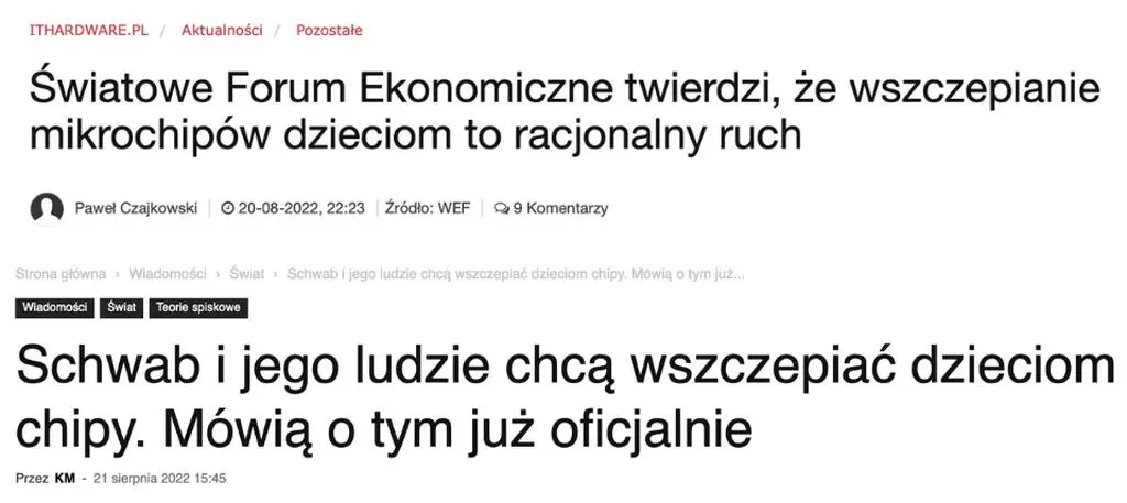 Tytuły artykułów na Ithardware.pl i Nczas.com