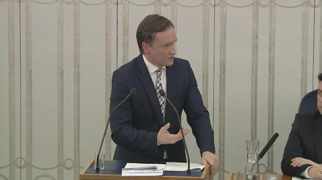 Minister Zbigniew Ziobro w Senacie 