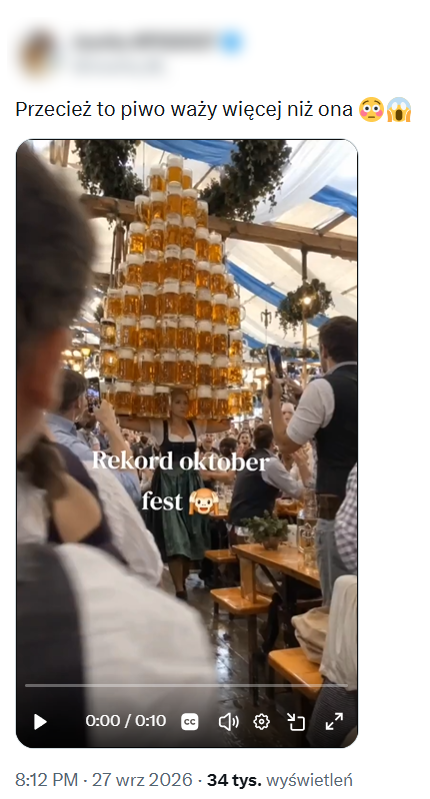 Wpis z filmem z Oktoberfest