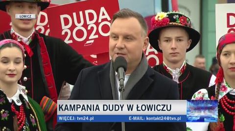 Andrzej Duda na spotkaniu w Łowiczu