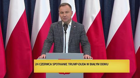 Andrzej Duda o tematach, które poruszy podczas spotkania z Donaldem Trumpem