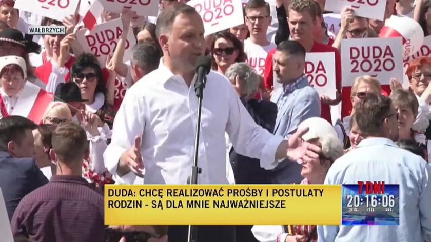 Andrzej Duda w Wałbrzychu: "Będę umacniał naszą pozycję w Unii Europejskiej"