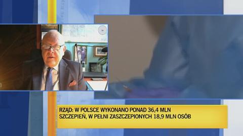 Borkowski: czwarta fala może być niebezpieczna dla osób, które nie zaszczepiły się w sposób całkowity