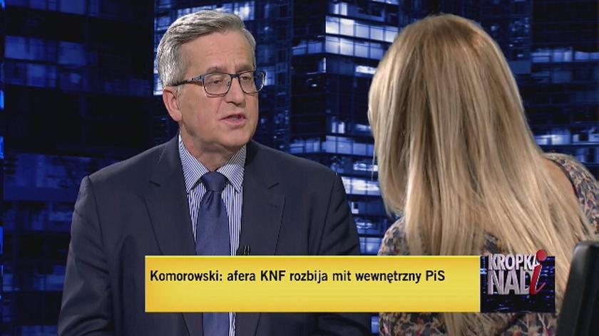 Bronisław Komorowski o cenach benzyny za rządu PiS. "Idzie tsunami"
