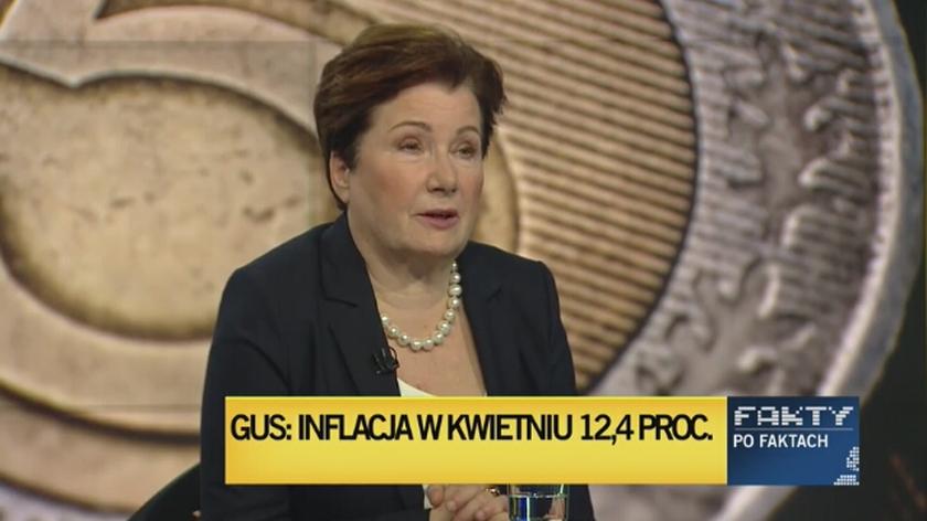 Była prezes NBP Hanna Gronkiewicz-Waltz o inflacji w Polsce  