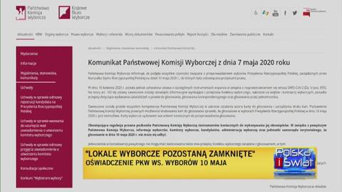 Były szef PKW W. Hermeliński o stanowisku PKW z 7 maja