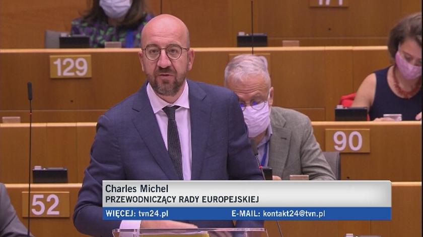 Całe przemówienie Charlesa Michela w Parlamencie Europejskim