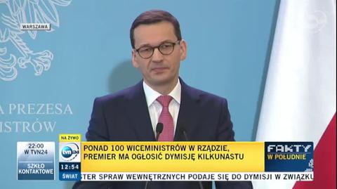 Morawiecki: łącznie odwołano siedemnastu wiceministrów, dziękuję im za pracę