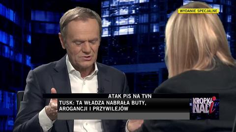 Przewodniczący PO Donald Tusk o wydatkach kancelarii premiera Morawieckiego