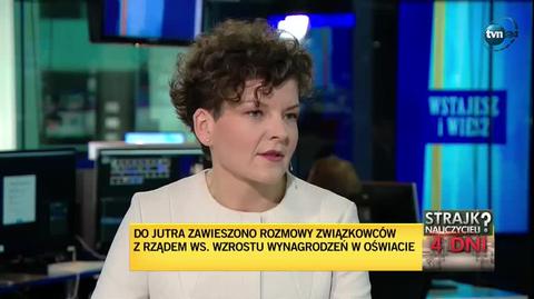 Rzeczniczka ZNP: zrobiliśmy kolejny ukłon w stronę możliwości budżetowych