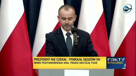 Prezydent Andrzej Duda powołał nowych sędziów Sądu Najwyższego