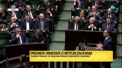 Morawiecki: proszę wysoką izbę o ocenę ostatnich trzech lat 