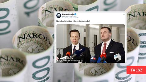 09.06.2023 | "Kampania bez kitu". Jak Suwerenna Polska manipuluje w przekazie o "tendencji likwidowania gotówki"