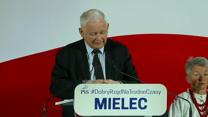 Na spotkaniu w Mielcu prezes PiS Jarosław Kaczyński zapowiada zniesienie immunitetów 
