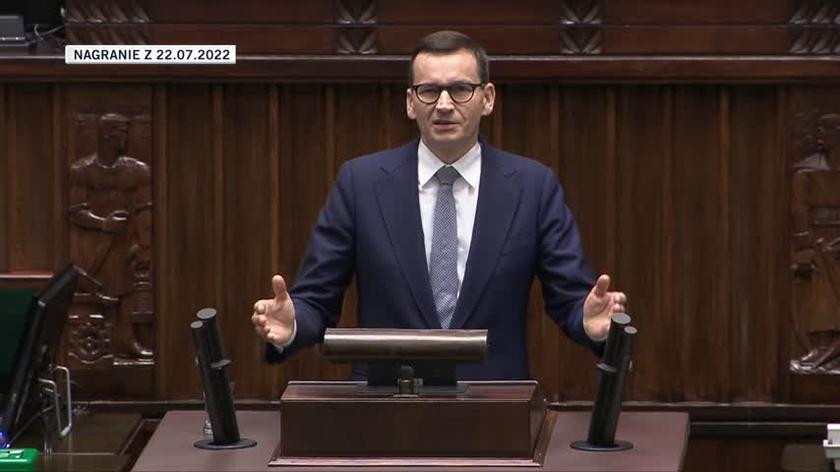 Premier mówi w Sejmie o tym, że to Platforma Obywatelska chciała zamykać kopalnie