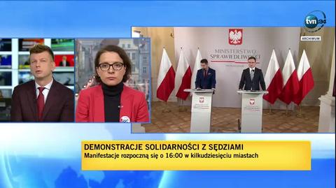 Monika Frąckowiak o demonstracjach solidarności z sędziami