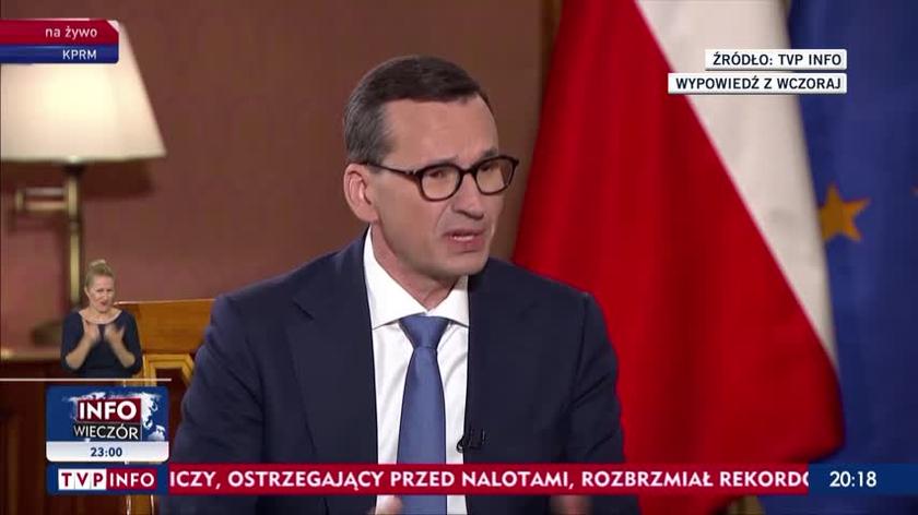Premier w TVP Info o skażeniu Odry jako "zdarzeniu o charakterze naturalnym"