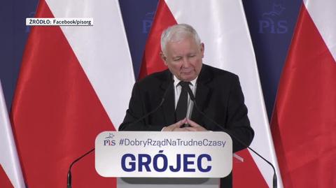 Jarosław Kaczyński w Grójcu mówi o Danielu Obajtku
