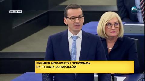 Mateusz Morawiecki w Parlamencie Europejskim o "sędziach stanu wojennego"