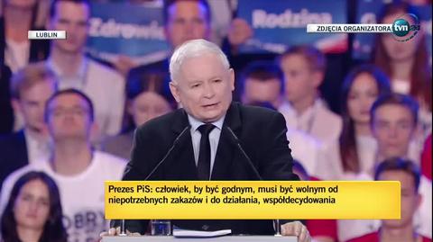 Jarosław Kaczyński na konwencji PiS