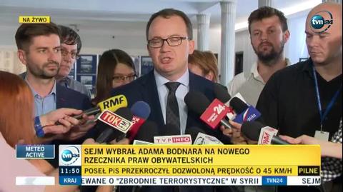 Lipiec 2015. Sejm wybrał Adama Bodnara na Rzecznika Praw Obywatelskich