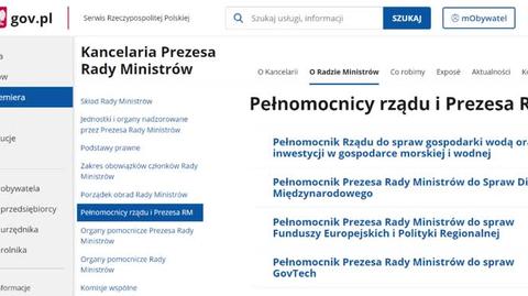 Lista pełnomocników rządu i premiera 