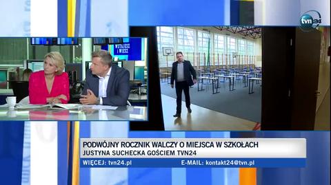 Podwójny rocznik walczy o miejsca w szkołach. Justyna Suchecka gościem TVN24