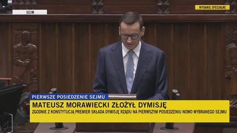 Premier na pierwszym posiedzeniu Sejmu X kadencji mówi o unijnych zmianach w podatkach
